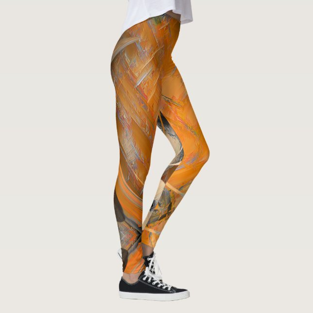Orange Designer Leggings (Right)