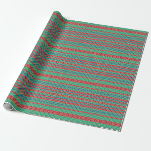 Orange Diamond Blue Red Turquoise Pattern  Wrapping Paper