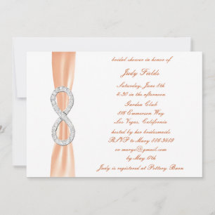 Orange Diamond Infinity Invitation de douche nupti