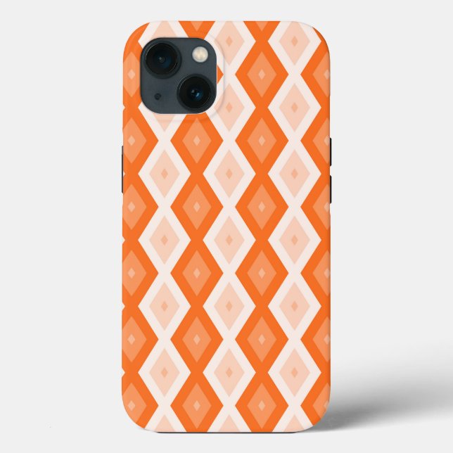 Orange diamond pattern Case-Mate iPhone case (Back)