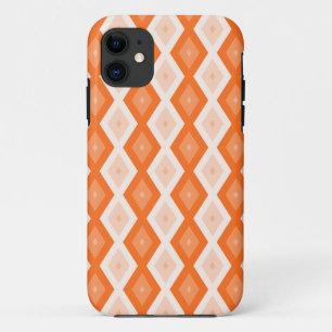 Orange diamond pattern iPhone 11 case