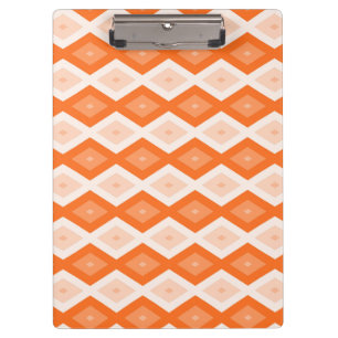 Orange diamond pattern clipboard