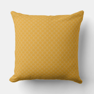 Orange Diamond Pattern for Vibrant Design Throw Pillow
