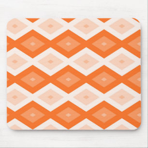Orange diamond pattern mouse pad
