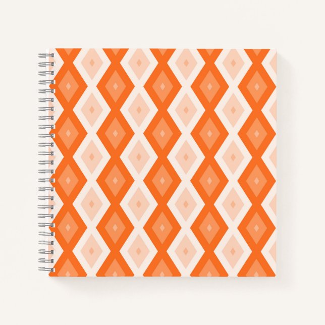 Orange diamond pattern notebook (Front)