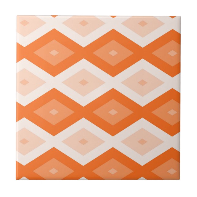 Orange diamond pattern tile (Front)