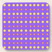 Orange Diamonds and Yellow Circles on Purple