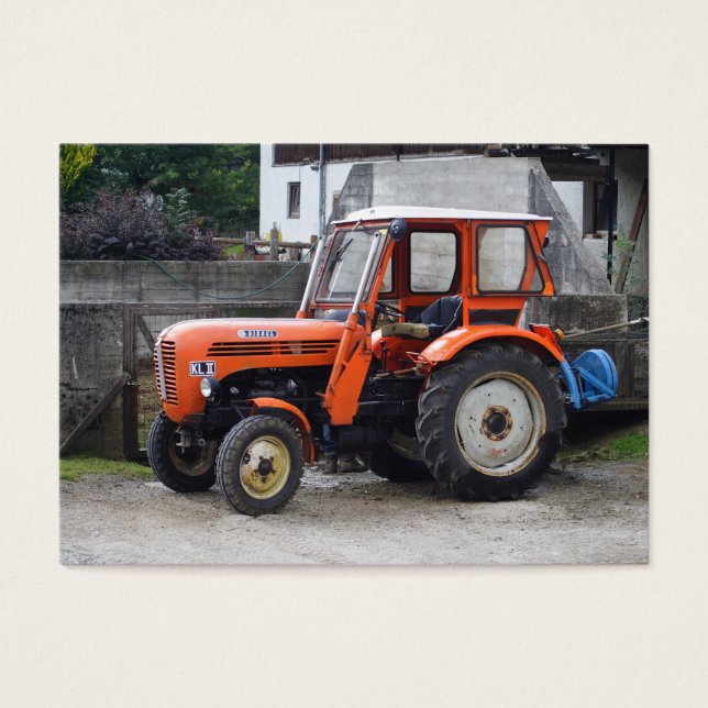 Orange Diesel Tractor Steyr KL II (Front)