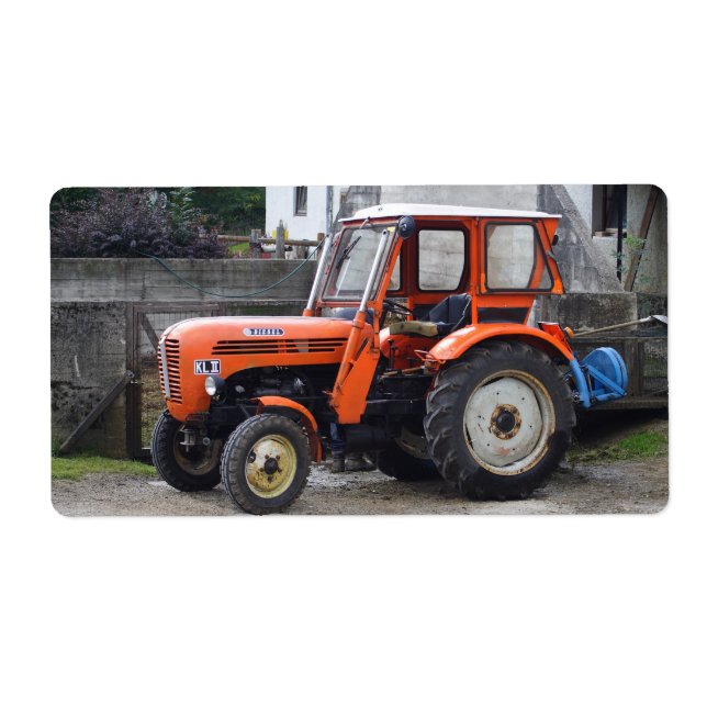 Orange Diesel Tractor Steyr KL II (Front)