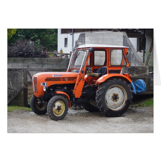 Orange Diesel Tractor Steyr KL II (Front Horizontal)
