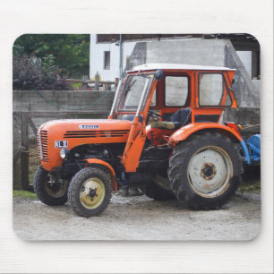 Orange Diesel Tractor Steyr KL II Mouse Pad