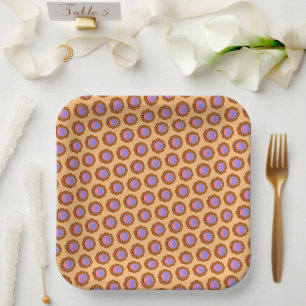 Orange Disc Ribbon by Kenneth Yoncich Paper Plate