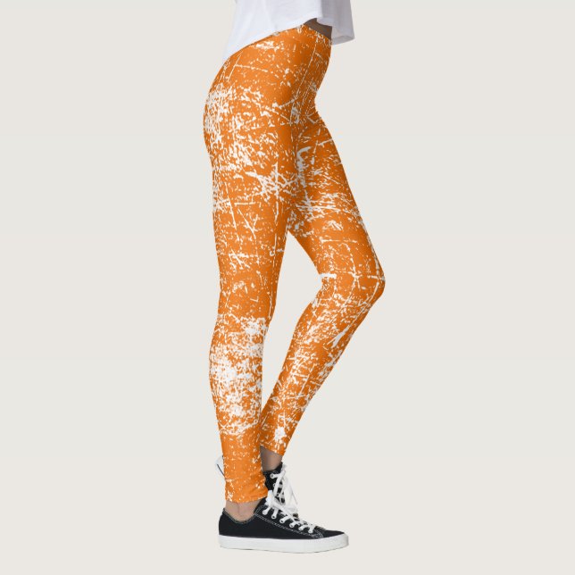 Orange Distressed Leggings (Right)
