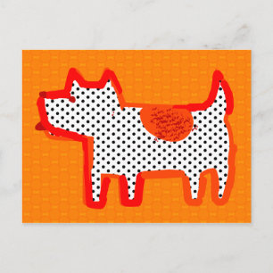 'orange dog' digital painting Postcard