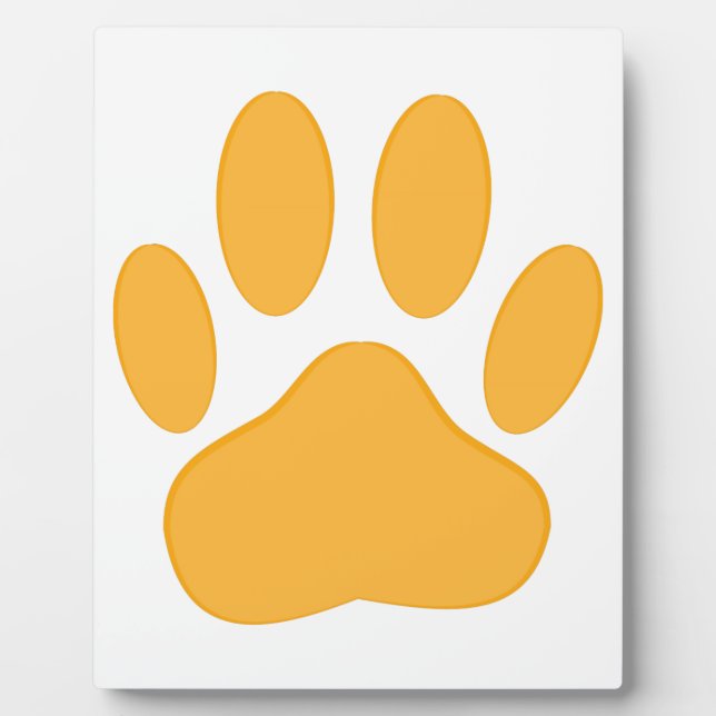 Orange Dog Pawprint Plaque (Front)