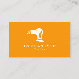 Orange Dog Walking Pet Sitting Vet Appointment Card