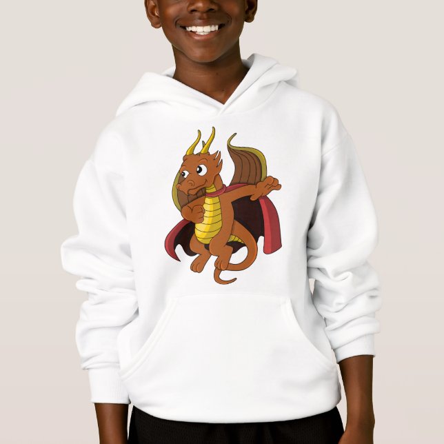 Orange dragon cartoon  Hoodie (Front)
