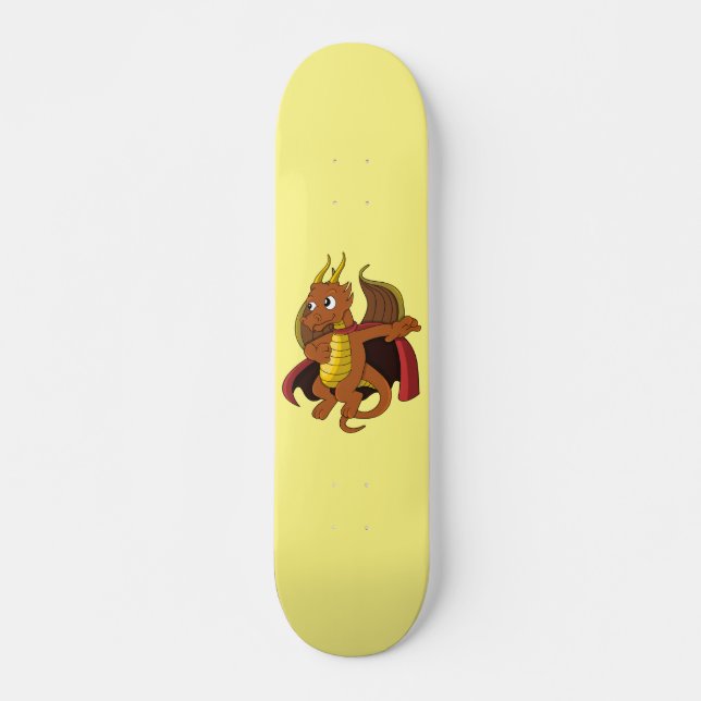 Orange  Dragon Cartoon Skateboard (Front)