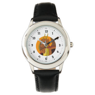 Orange dragon cartoon watch