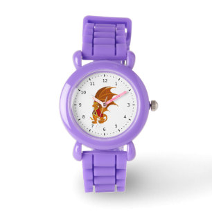 Orange dragon cartoon watch