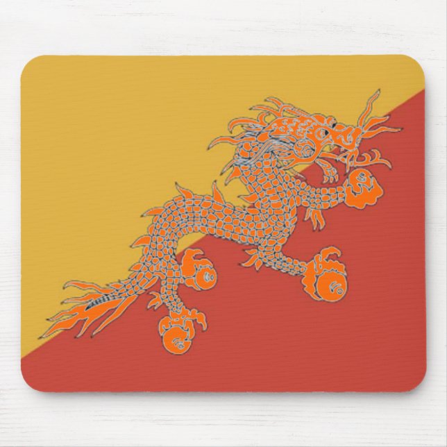 Orange Dragon Mouse Pad (Front)