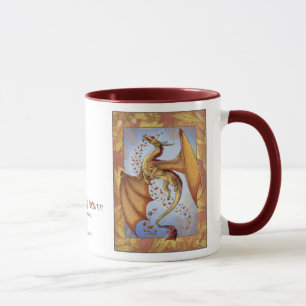 Orange Dragon of Autumn Nature Fantasy Art Mug