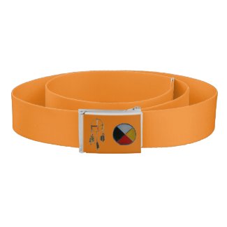 Orange Dream Catcher Medicine Wheel Belt