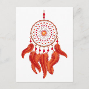 Orange Dream Catcher Postcard