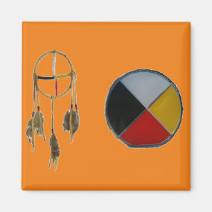 Orange Dream Medicine 2 inch Square Magnet