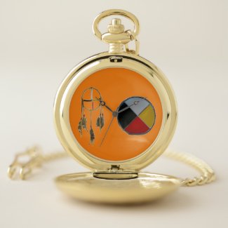Orange Dream Medicine Gold Pocket Watch