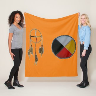 Orange Dream Medicine Medium Fleece Blanket