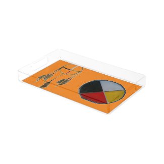 Orange Dream Medicine Rectangle Small Acrylic Tray