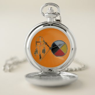 Orange Dream Medicine Silver Pocket Watch
