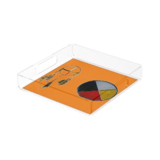 Orange Dream Medicine Small Square Acrylic Tray