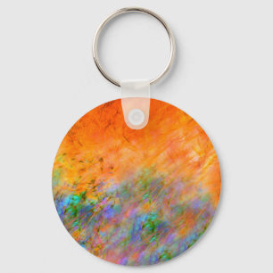 Orange Dreamscape Keychain
