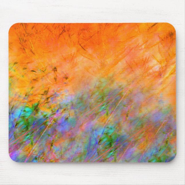 Orange Dreamscape Mouse Pad (Front)