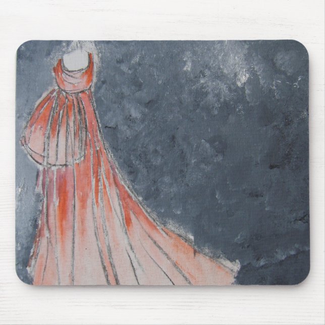 Orange Dress Mousepad (Front)