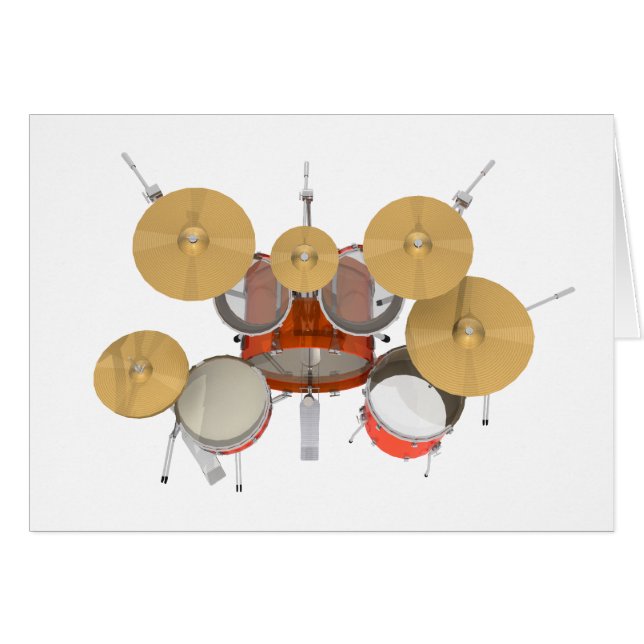 Orange Drum Kit: (Front Horizontal)