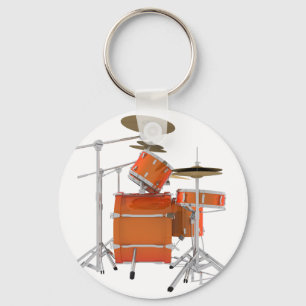 Orange Drum Kit: Keychain