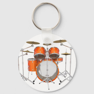 Orange Drum Kit: Keychain