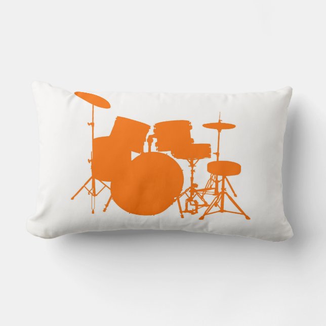 Orange drums lumbar pillow (Front)