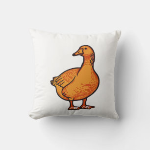 Orange Duck Kids T-Shirt – Cute and Playful Animal Throw Pillow