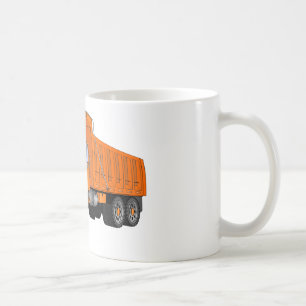 Orange Dump Truck Cartoon Coffee Mug