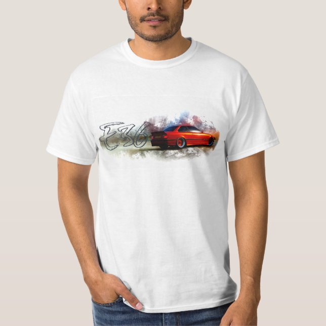 Orange E36 Bimmer T-Shirt (Front)