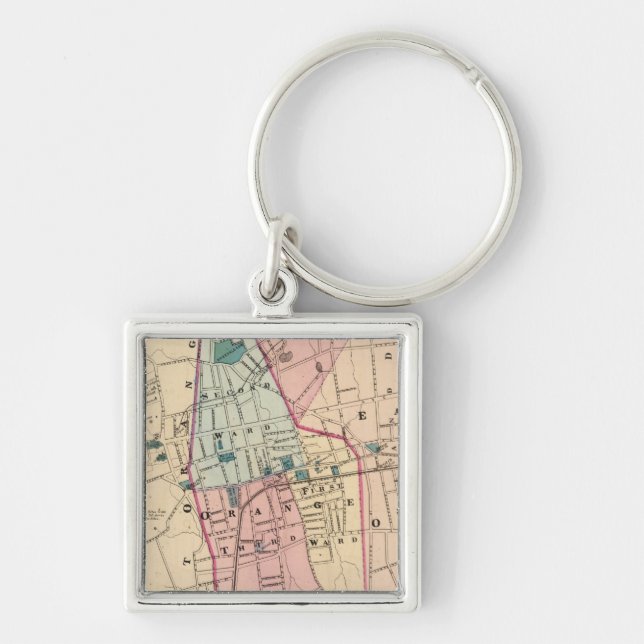 Orange, E Orange, W Orange, New Jersey Keychain (Front)