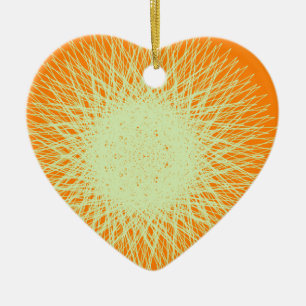 orange electric light ceramic ornament