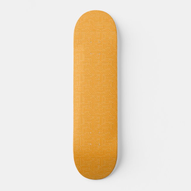 Orange Electronica Skateboard (Front)