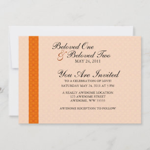 Orange Elegant Pattern Invitation