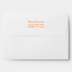 Orange   Elegant Serif 5x7 invitation Envelope