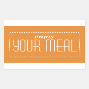 Orange Enjoy Your Meal Sticker